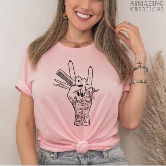 Stylist Tool Tattoo Hand Graphic Tee Size XL - Picture 1 of 3